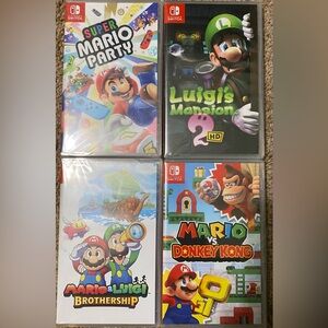 Bundle of 4 Nintendo Switch sealed games.